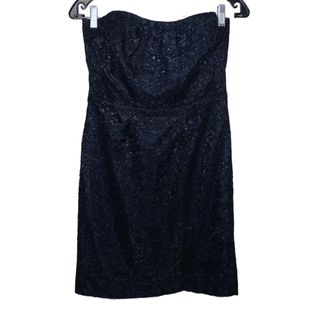 NWT J . Crew Metallic Lace Strapless Dress